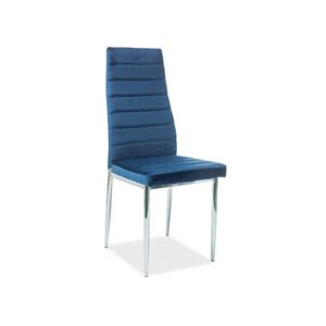 Židle H-261 BIS - tmavě modrá / chrom