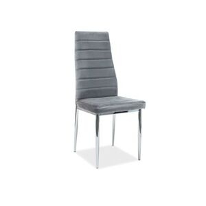 Židle H-261 BIS - velvet chrom / šedá