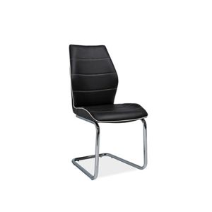Židle H331 chrom/černá
