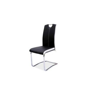 Židle H341 -chrom/černá/bílá