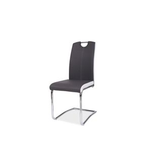 Židle H341 chrom/šedá
