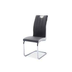 Židle H342 chrom/šedá