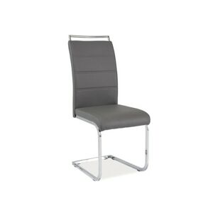 Jídelní židle H-441 - chrom/šedá eko-kůže