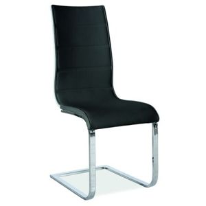 Židle H668 chrom/černá eko-kůže