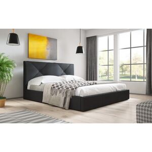 Čalouněná postel KARINO rozměr 90x200 cm Černá