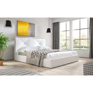 Čalouněná postel KARINO rozměr 90x200 cm Bílá