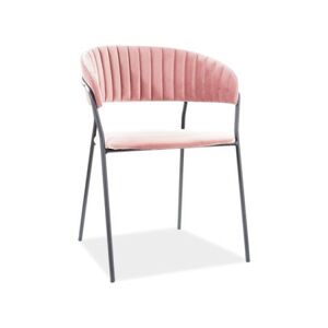 Židle LIRA - černá/růžová