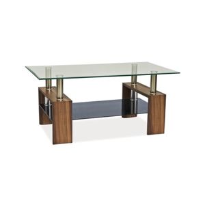 Konferenční stolek LISA II sklo/ořech
