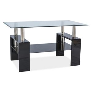 Konferenční stolek LISA III sklo/černý lesk
