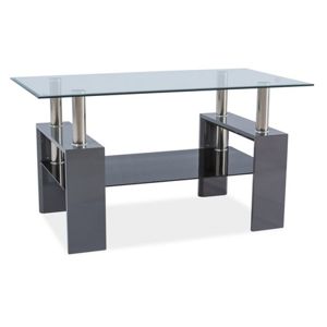 Konferenční stolek LISA III sklo/šedý lesk