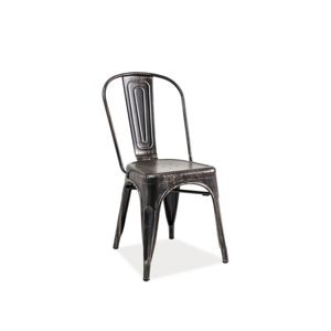 Židle LOFT černá žíhaná