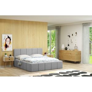 Čalouněná postel ELCANO 140x200 cm Tmavě šedá