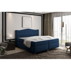Čalouněná postel CESAR včetně úložného prostoru 160x200 Modrá