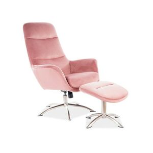 Kancelářská židle s podnožkou NIXON - růžová