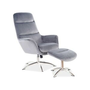 Kancelářská židle s podnožkou NIXON - světle šedá