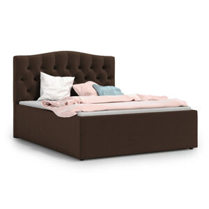 Čalouněná postel RIVA 160x200 cm Hnědá