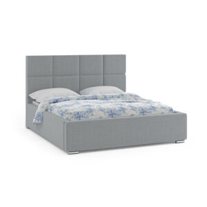 Čalouněná postel ONTARIO 140x200 cm Světle šedá