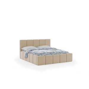 Čalouněná postel ELCANO 140x200 cm Béžová