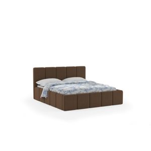 Čalouněná postel ELCANO 160x200 cm Hnědá
