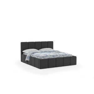 Čalouněná postel ELCANO 180x200 cm Tmavě šedá