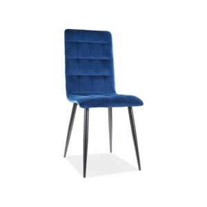 Židle OTTO - černá/modrá