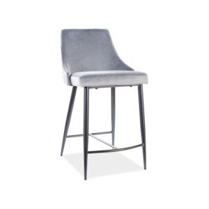Barová židle PIANO - černá/šedá