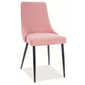 Židle PIANO II - černá/růžová
