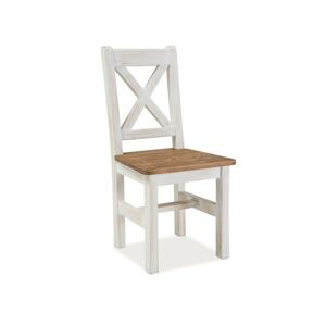 Židle POPRAD - borovice/bílá