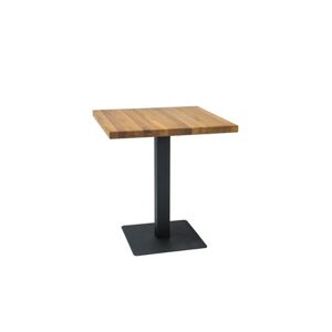 Stůl PURO 60x60 - přírodní dýha dub/ černá
