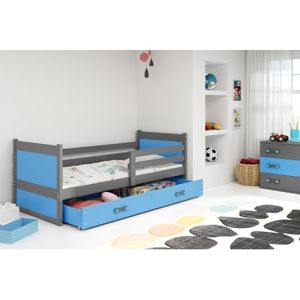 Dětská postel RICO 200x90 cm Modrá Šedá