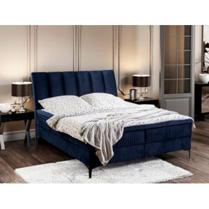 Čalouněná postel ALABAMA rozměr 140x200 cm Levá Modrá