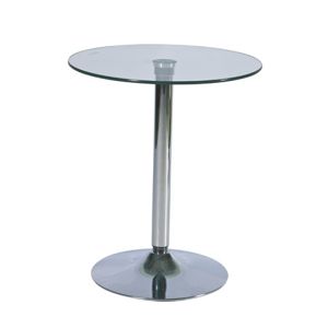 Barový stolek B100 sklo/chrom