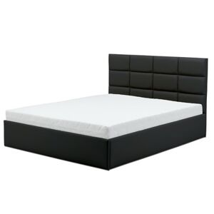 Čalouněná postel TORES II s pěnovou matrací rozměr 160x200 cm - Eko-kůže Černá eko-kůže