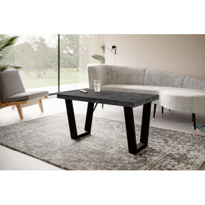 Konferenční stolek LOFT TRAPEZ 120x70 cm Bílá Černá