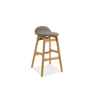 Barová židle TRENTO dub/šedá