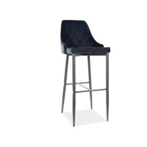 Barová židle TRIX - černá/černá
