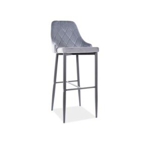 Barová židle TRIX - černá/šedá