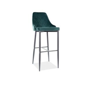 Barová židle TRIX -černá/zelená