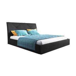 Čalouněná postel KARO rozměr 80x200 cm Černá eko-kůže