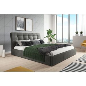 Čalouněná postel ALDO rozměr 120x200 cm Tmavě šedá