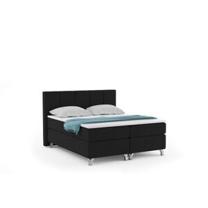 Čalouněná postel ATLANTIC včetně úložného prostoru 200x200 cm Černá