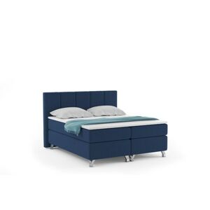 Čalouněná postel ATLANTIC včetně úložného prostoru 90x200 cm Tmavě modrá