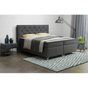 Čalouněná postel Boston 160x200 cm Tmavě šedá