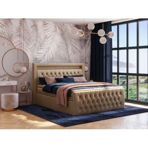 Čalouněná postel CESAR včetně úložného prostoru 120x200 cm Béžová