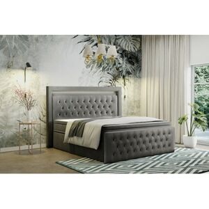 Čalouněná postel CESAR 90x200 cm Tmavě šedá