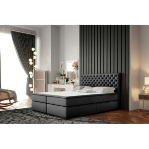 Čalouněná postel Chester 160x200 cm Tmavě šedá