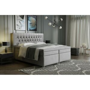 Čalouněná postel Diament 160x200 cm Světle šedá