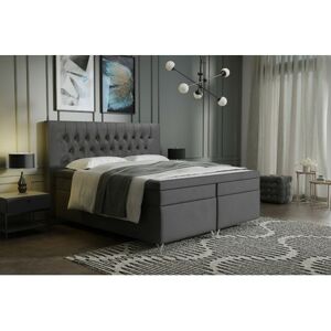 Čalouněná postel Diament 140x200 cm Tmavě šedá