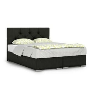 Čalouněná postel London 90x200 cm Pravá Černá