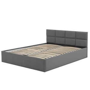 Čalouněná postel MONOS s matrací rozměr 160x200 cm Šedá